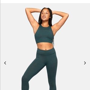 Outdoor Voices Tech Sweat Crop Top Evergreen